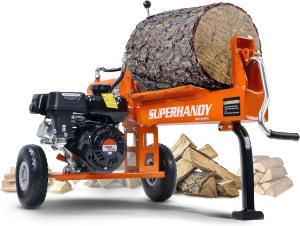 SuperHandy Log Splitter, 20 Ton, Gas Powered 7 HP Engine, Automatic Wood Splitting Wedge Machine